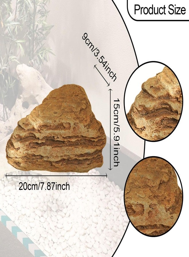 MYCENSE Artificial Landscape Rock, Decorative Stone, Realistic Model Faux Landscape Rock for Patio Outdoor Backyard Garden, Style F 20x9x15cm Brown - Image 2